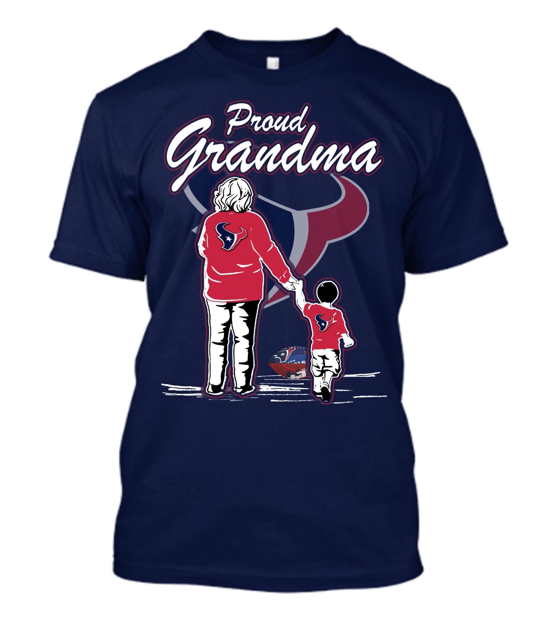 Proud Grandma Houston Texans Fan Family Football T-Shirt