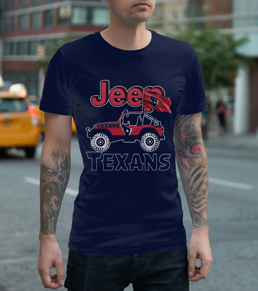 Jeep Texans Houston NFL Flag T-Shirt