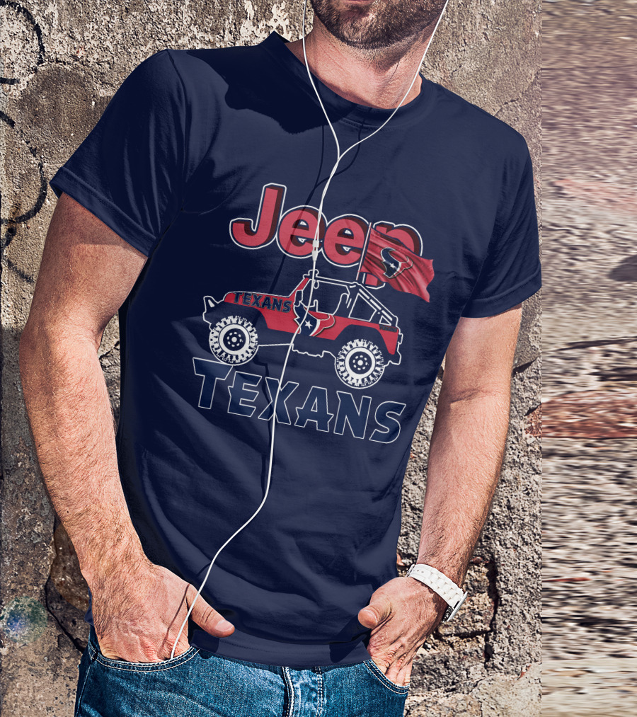 Jeep Texans Houston NFL Flag T-Shirt