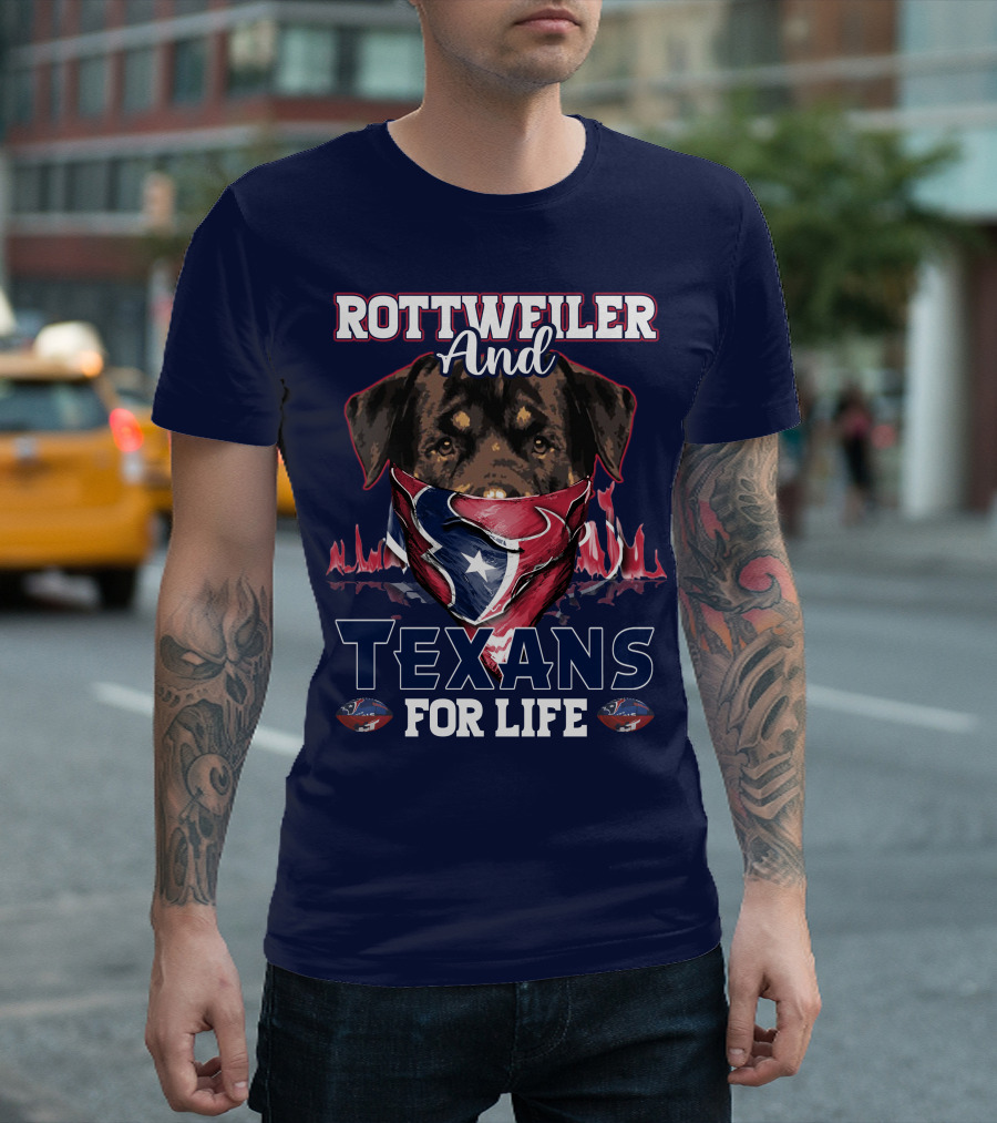 Rottweiler And Texans For Life T-Shirt