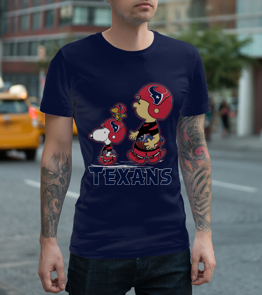 Houston Texans Snpfootball Cartoon Characters T-Shirt