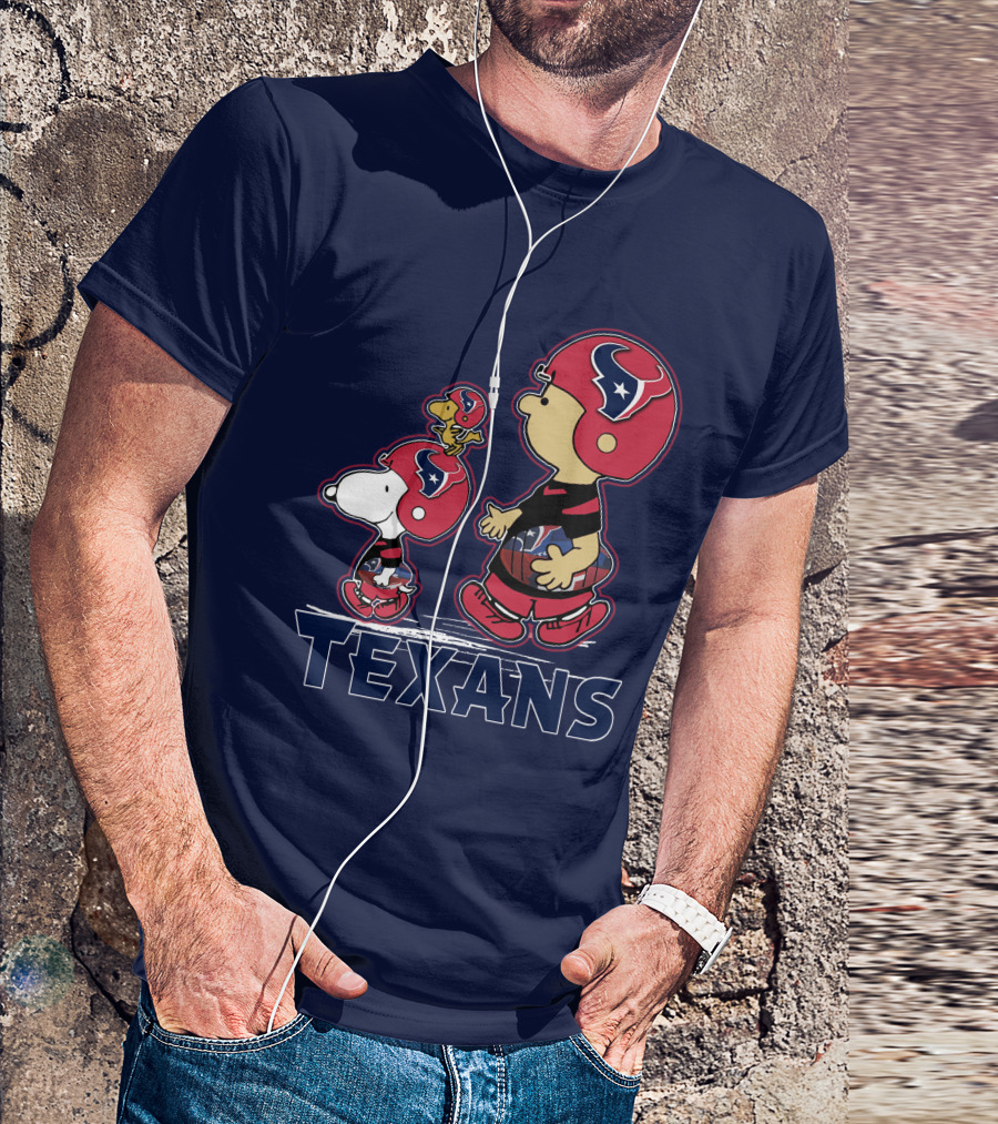 Houston Texans Snpfootball Cartoon Characters T-Shirt