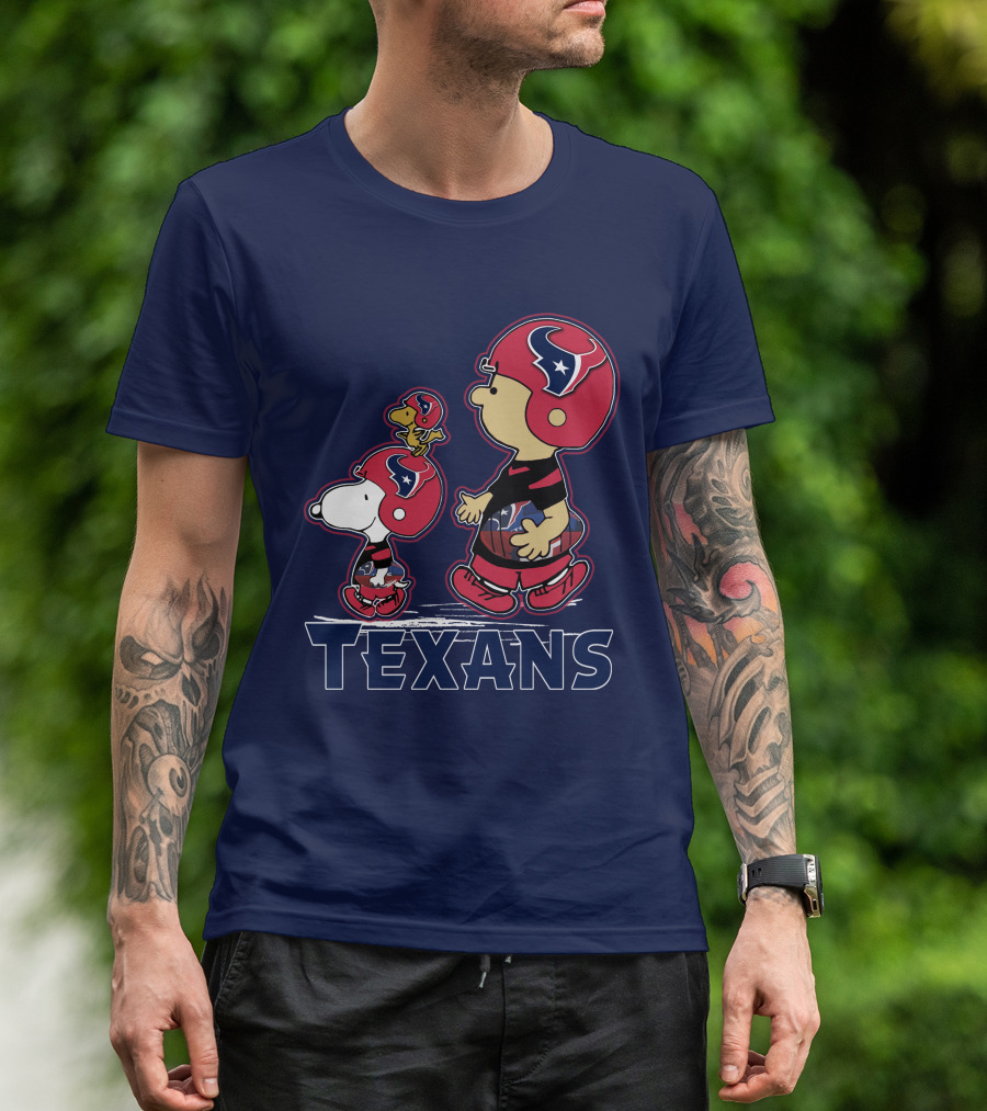 Houston Texans Snpfootball Cartoon Characters T-Shirt