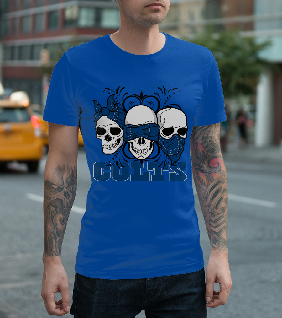 Colts 3 Skull Bandana T-Shirt