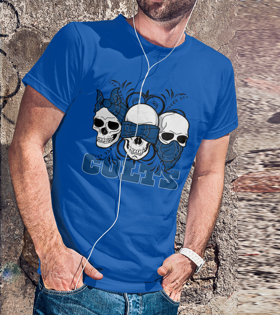 Colts 3 Skull Bandana T-Shirt
