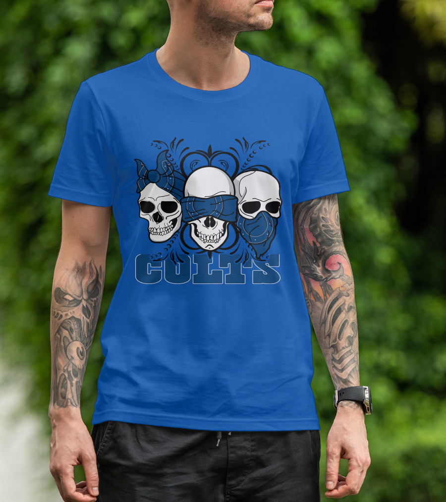 Colts 3 Skull Bandana T-Shirt