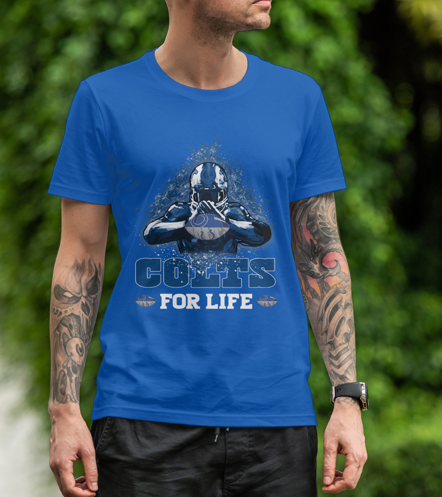 Colts For Life Indianapolis Football Fan Bold Passion T-Shirt