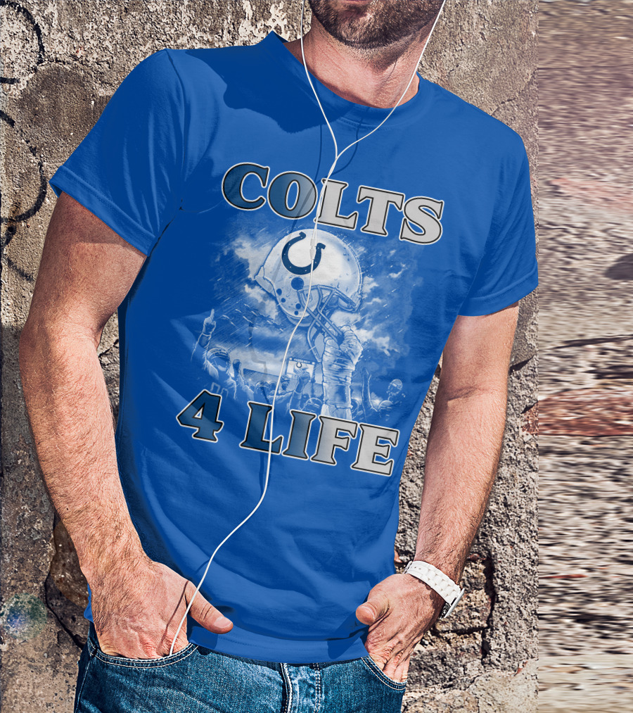 Colts 4 Life Indianapolis Colts Helmet And Fans Celebration T-Shirt