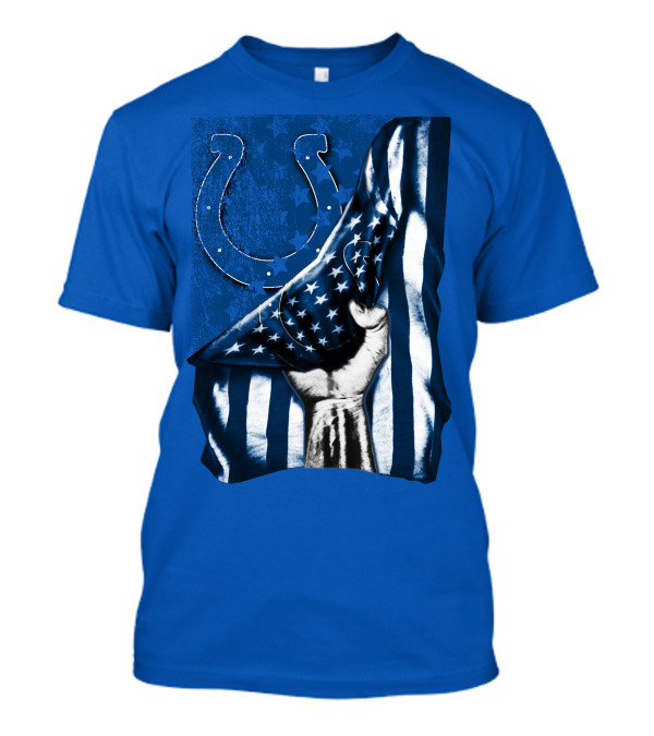 Indianapolis Colts American Flag Horseshoe T-Shirt