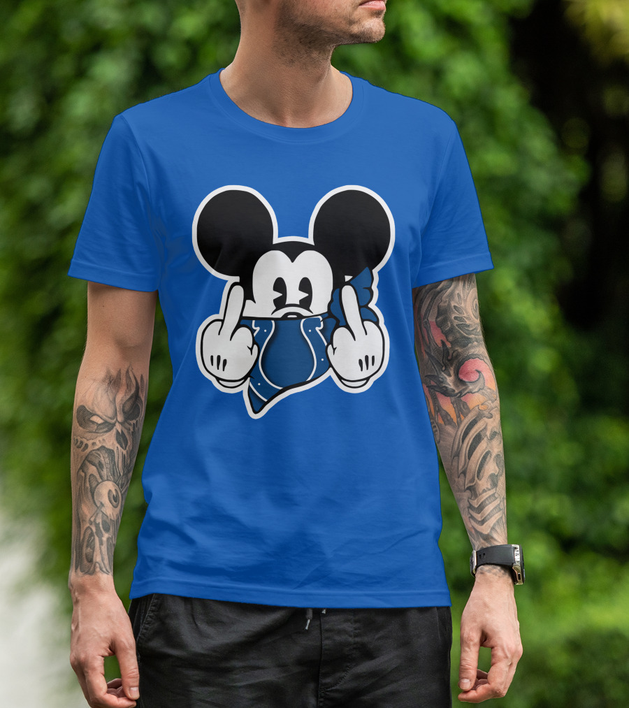 Mickey Mouse Indianapolis Colts Bandana Fan T-Shirt