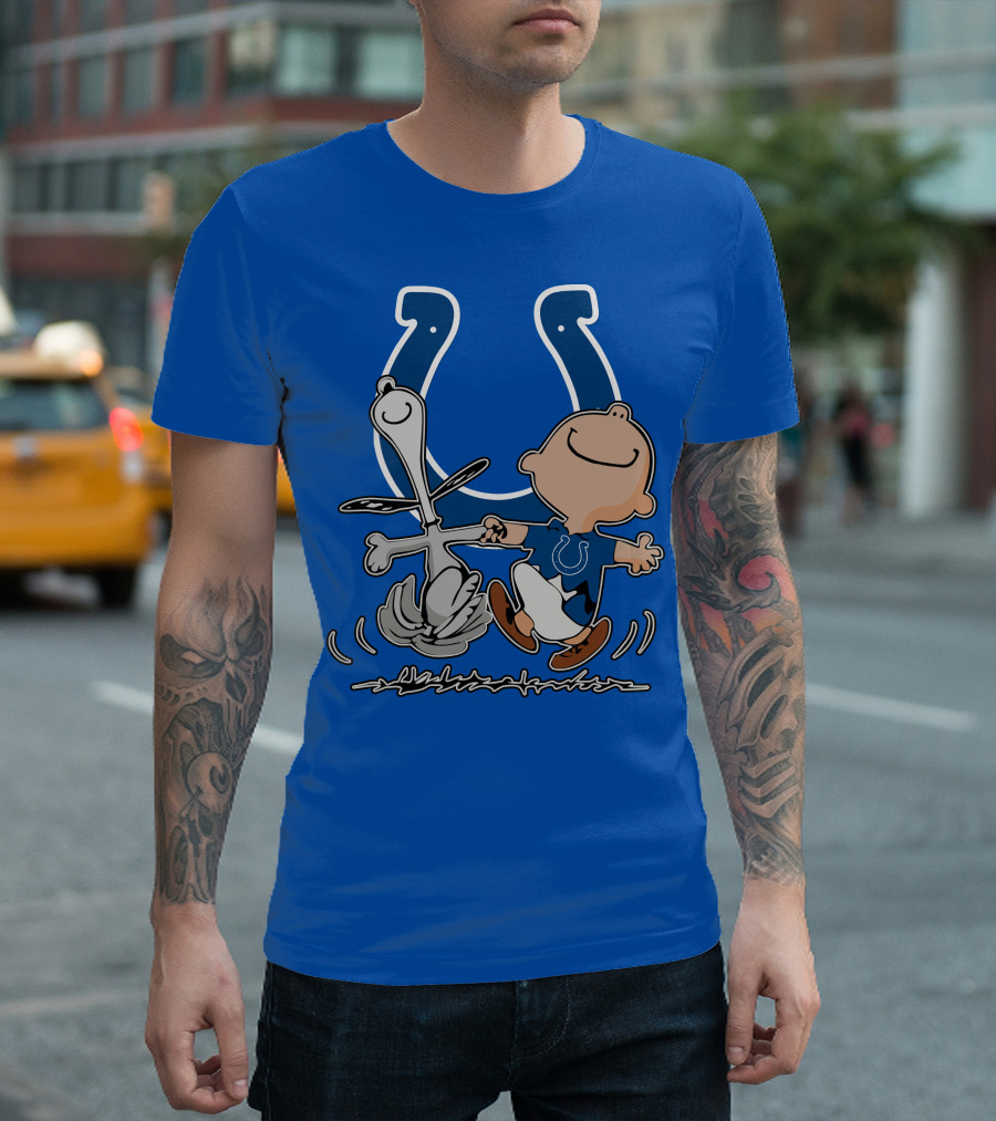Indianapolis Colts Snoopy And Charlie Brown Dancing T-Shirt