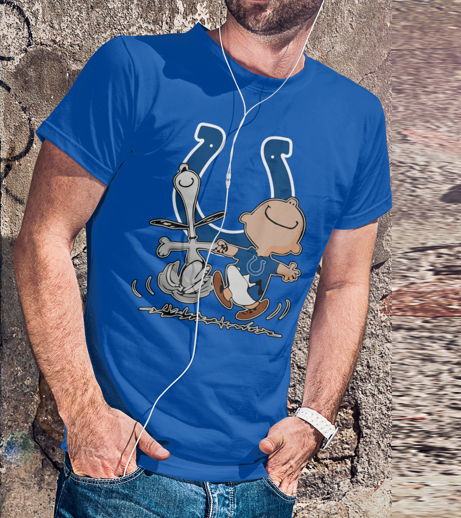 Indianapolis Colts Snoopy And Charlie Brown Dancing T-Shirt