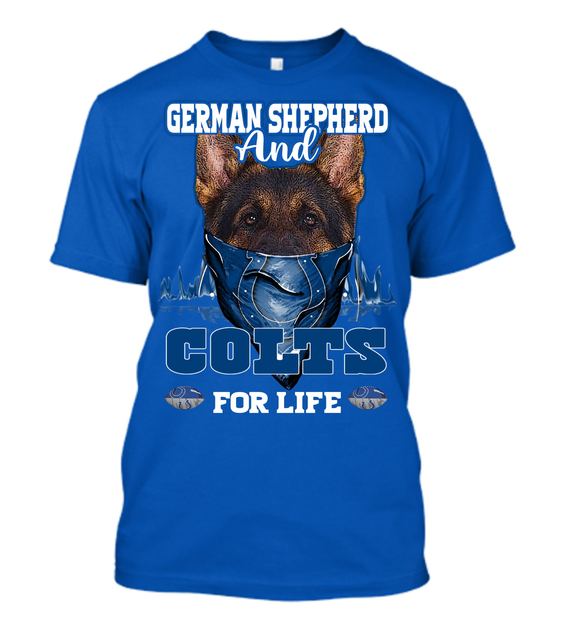 German Shepherd And Colts For Life T-Shirt