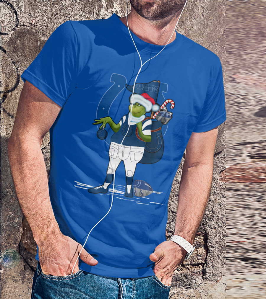 Grinchxmas Indianapolis Colts Holiday Football Cheer T-Shirt