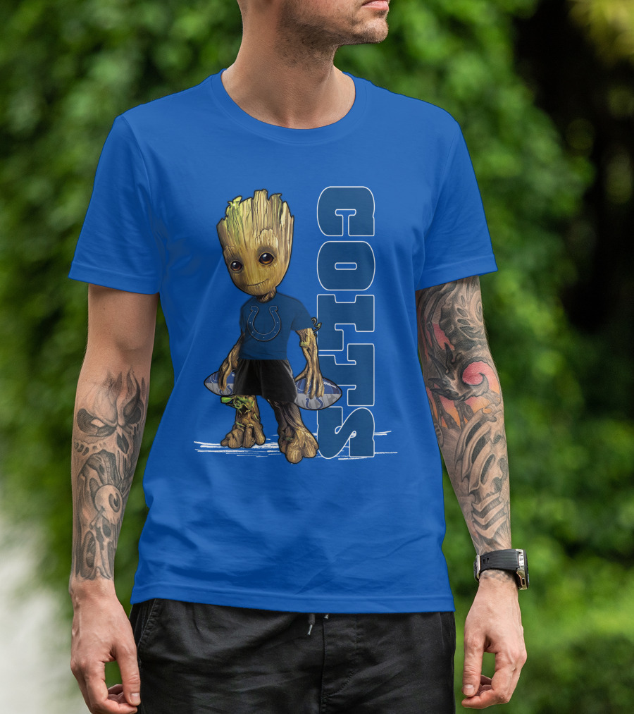 Groot Wearing Indianapolis Colts Shirt T-Shirt