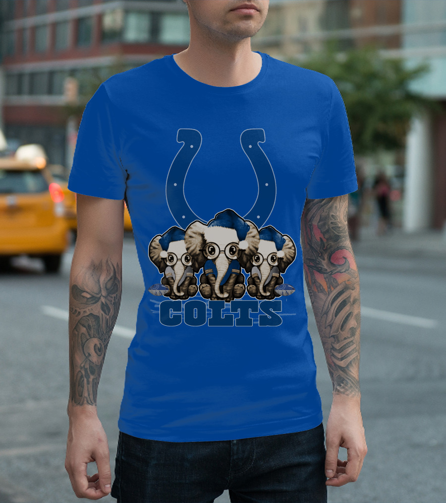 Elephant Xmas Indianapolis Colts Colts T-Shirt