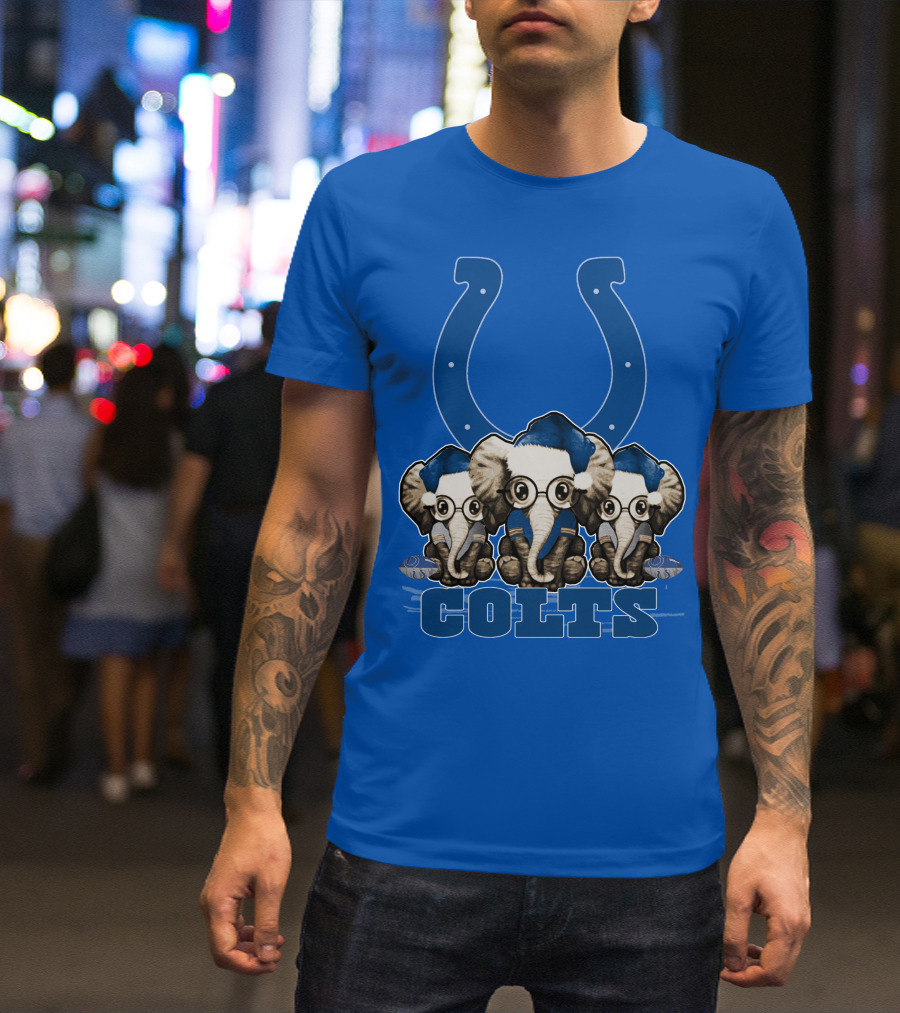 Elephant Xmas Indianapolis Colts Colts T-Shirt