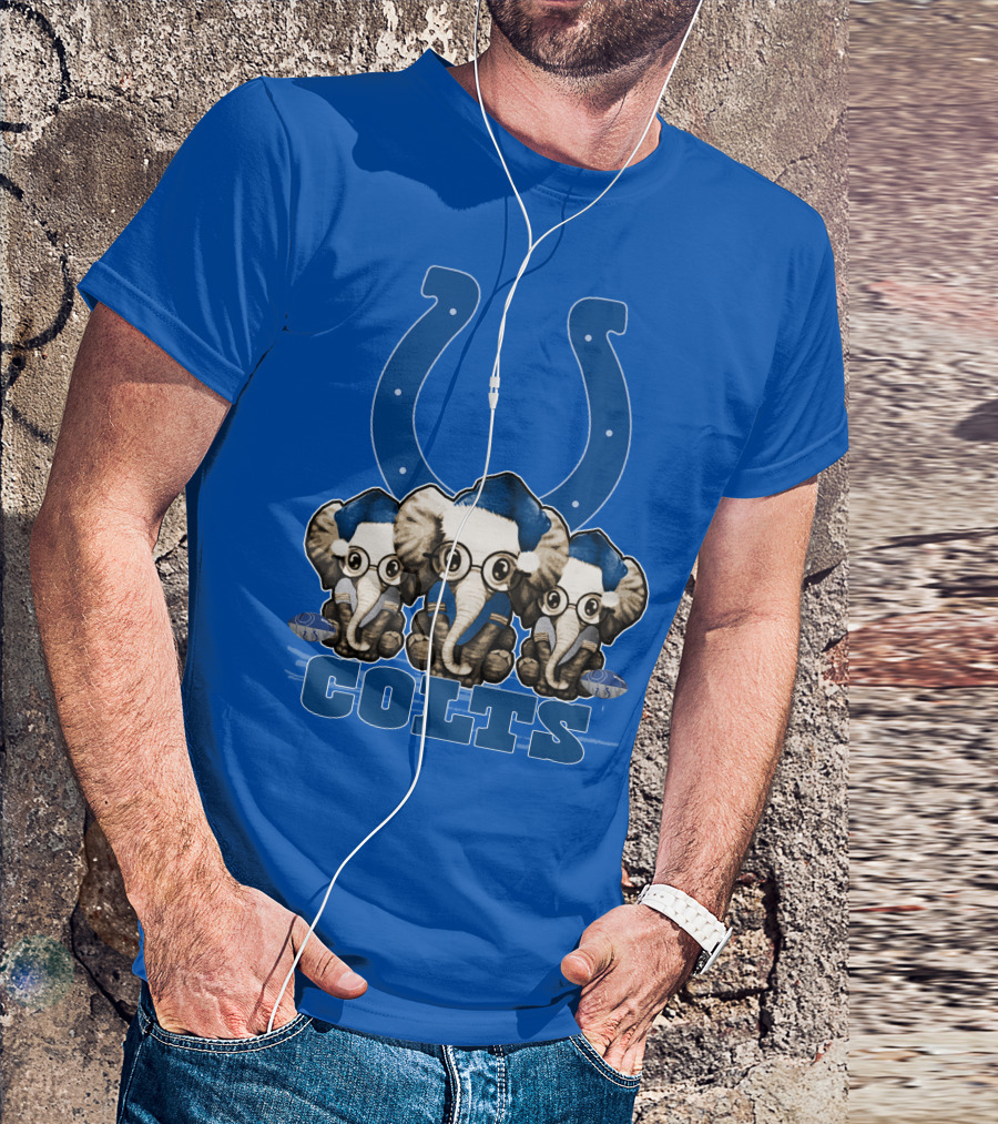 Elephant Xmas Indianapolis Colts Colts T-Shirt
