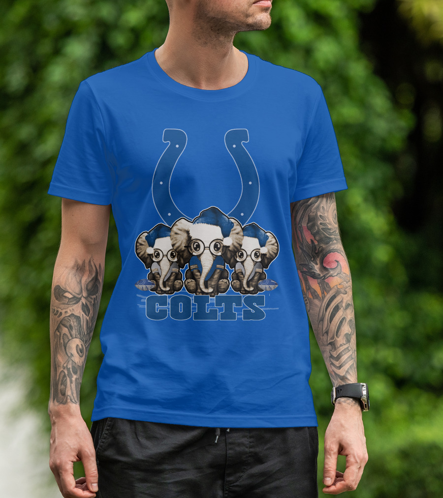 Elephant Xmas Indianapolis Colts Colts T-Shirt