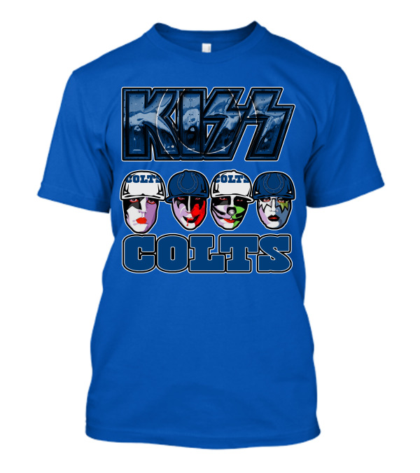 Kiss Colts Indianapolis Football Fan Facepaint Fusion T-Shirt