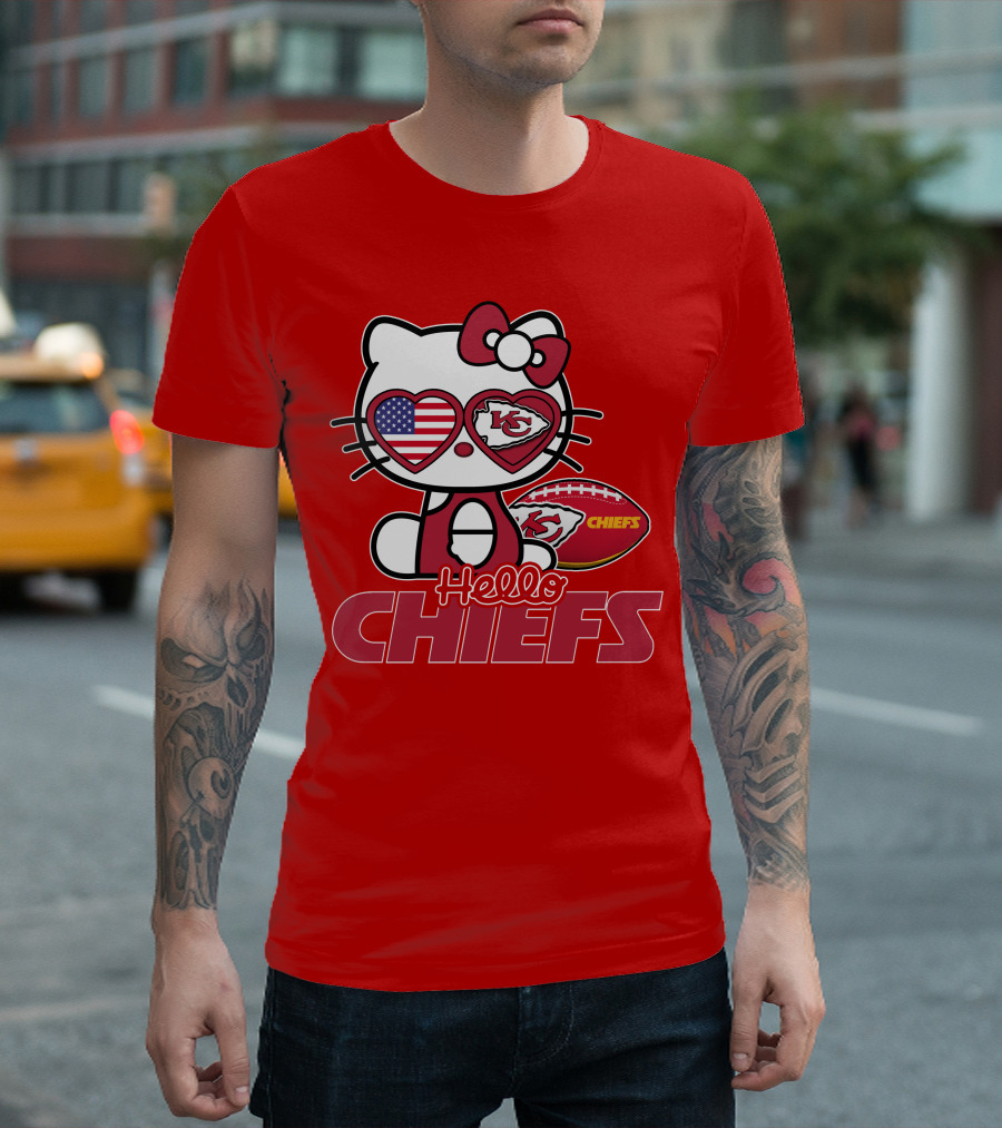 Hello Kitty Chiefs Kansas City Football USA T-Shirt