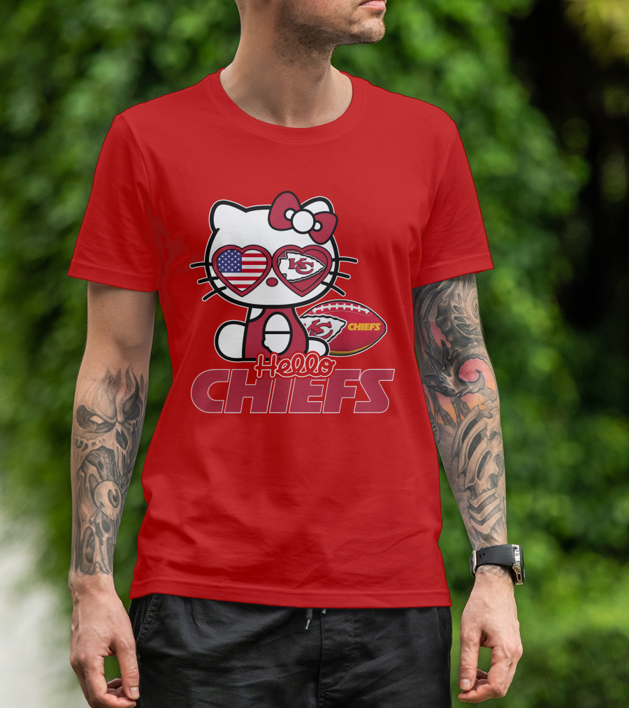 Hello Kitty Chiefs Kansas City Football USA T-Shirt