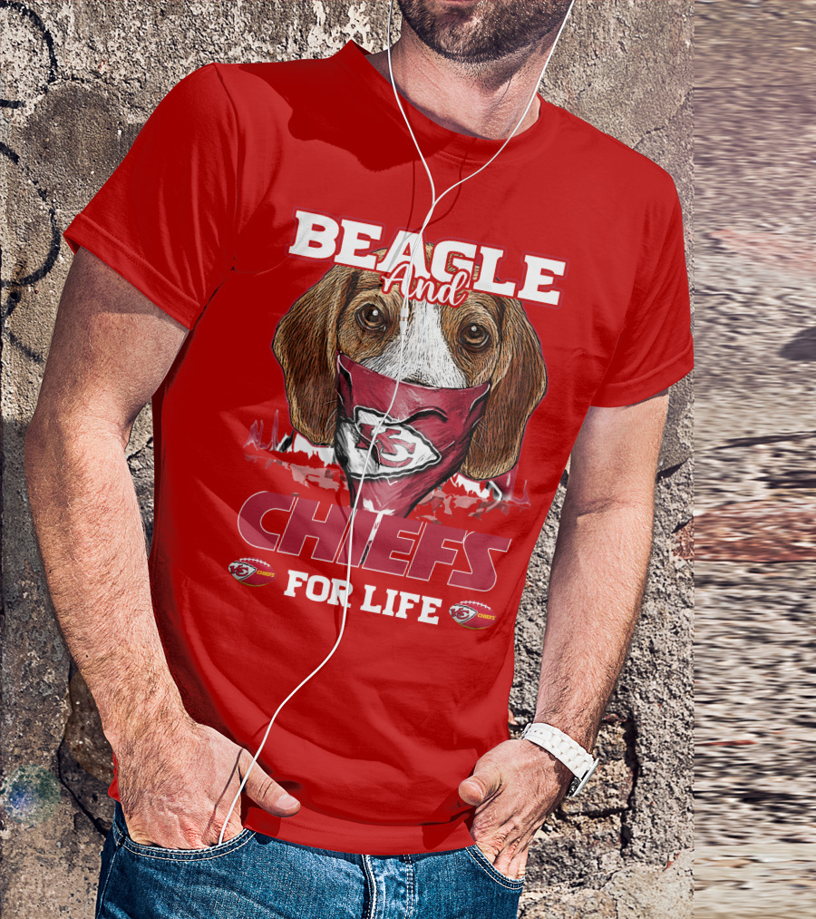 Beagle And Chiefs For Life Kansas City Chiefs T-Shirt