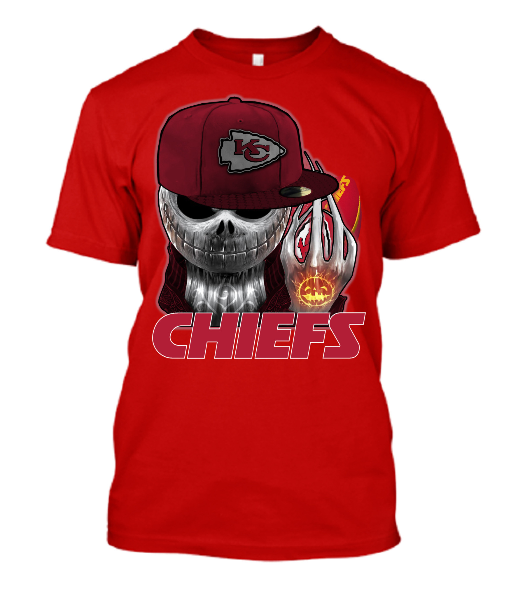 Jackskull Chiefs Kansas City Football T-Shirt