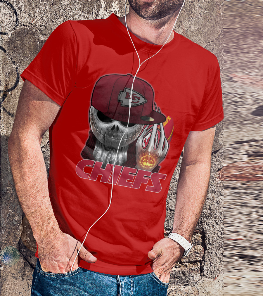 Jackskull Chiefs Kansas City Football T-Shirt