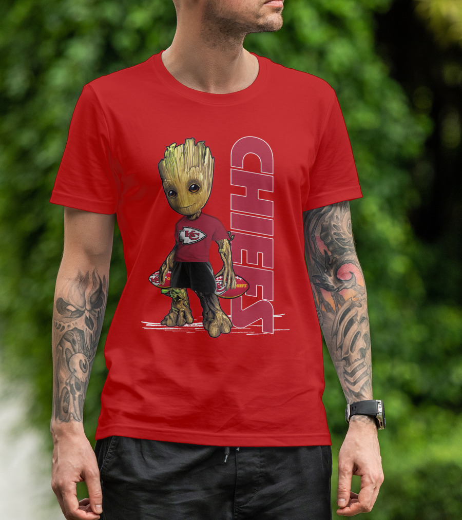 Groot V1 Kansas City Chiefs Football Character Chiefs T-Shirt