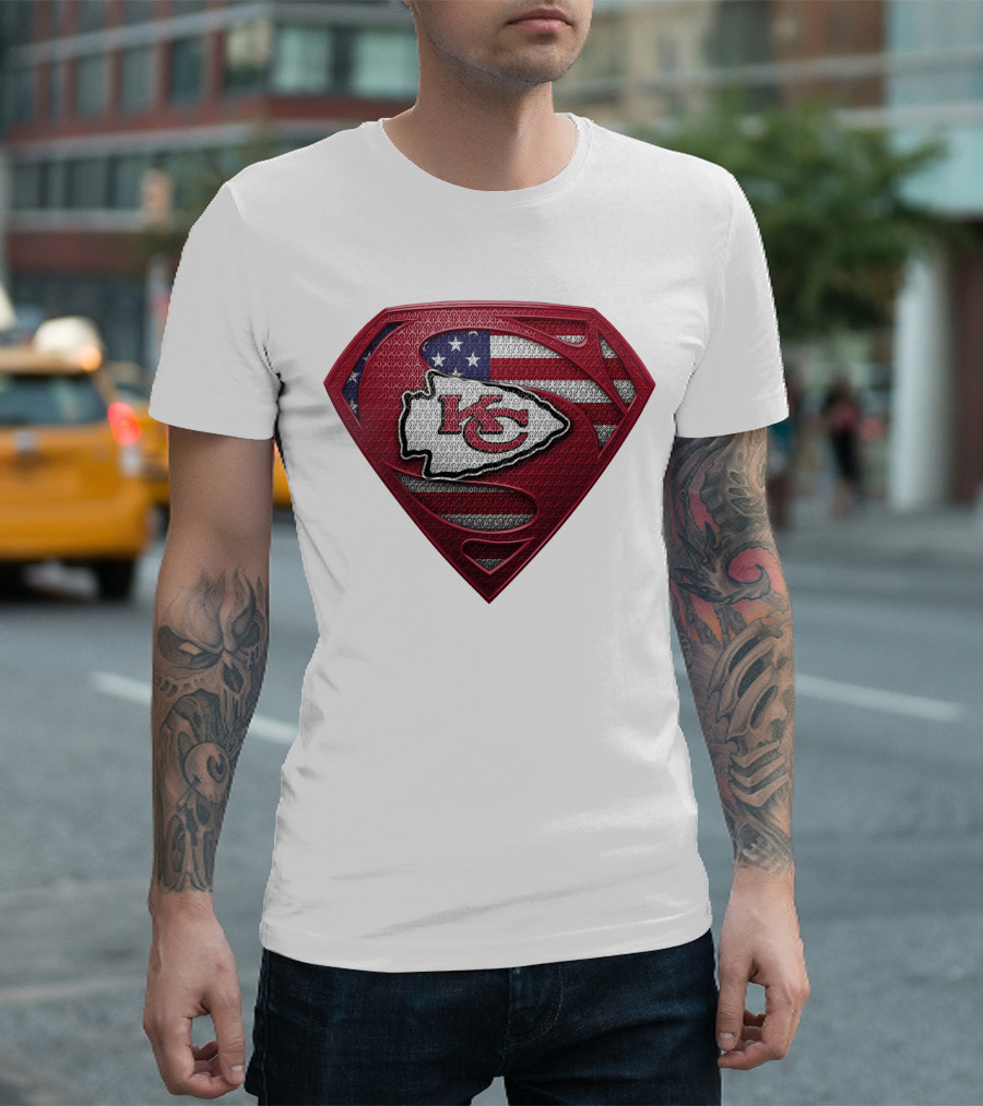 Kansas City Chiefs Super Shield American Flag SPM T-Shirt