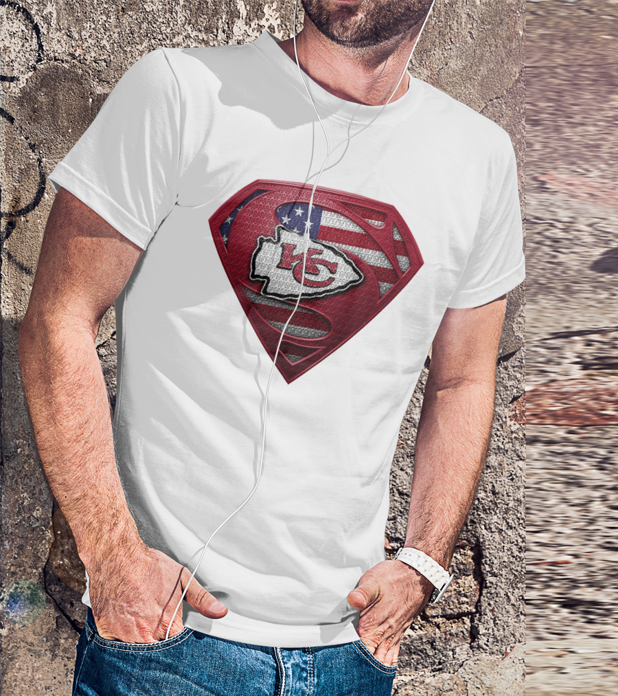 Kansas City Chiefs Super Shield American Flag SPM T-Shirt