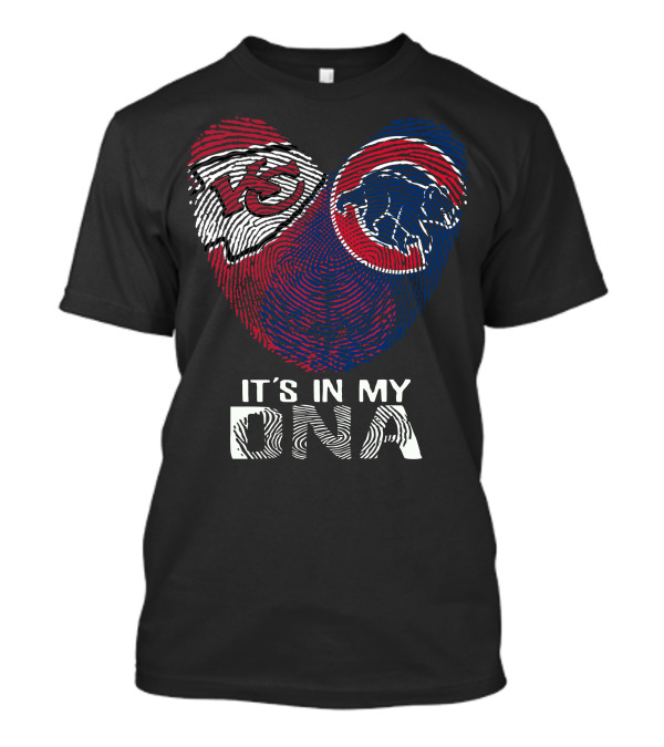 It's In My Dna Kansas City Chiefs Chicago Cubs T-Shirt