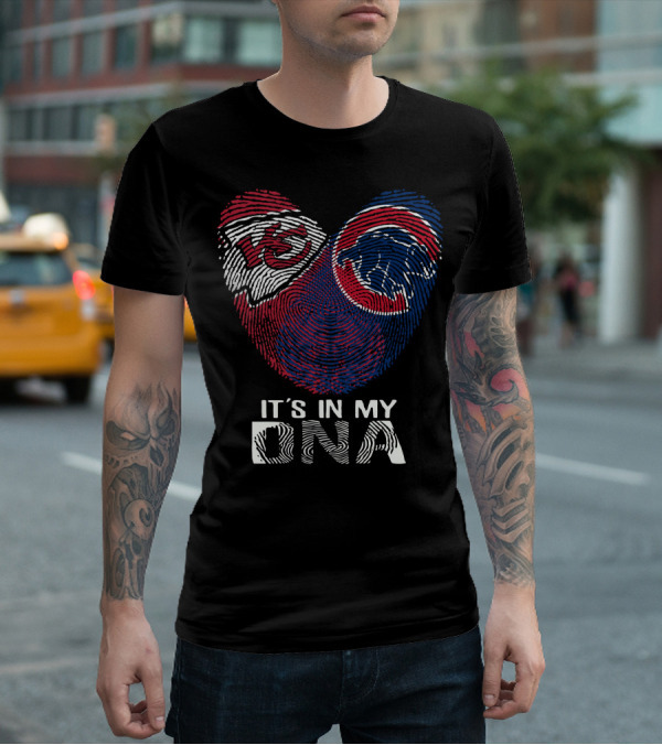 It's In My Dna Kansas City Chiefs Chicago Cubs T-Shirt