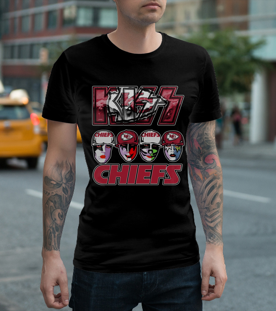 Kiss Chiefs Kansas City Faces Chiefs T-Shirt