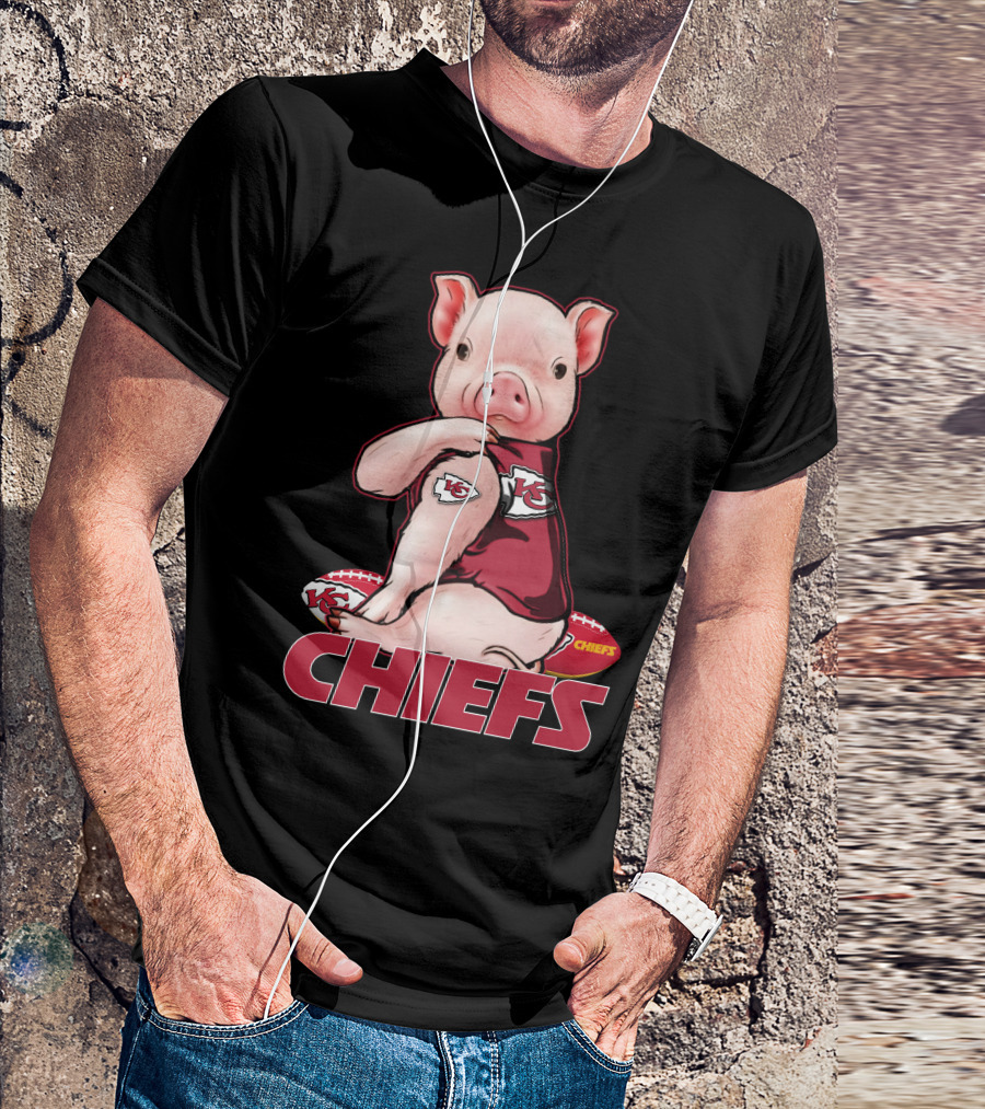 Pig Chiefs Kansas City Football Fan Gear T-Shirt