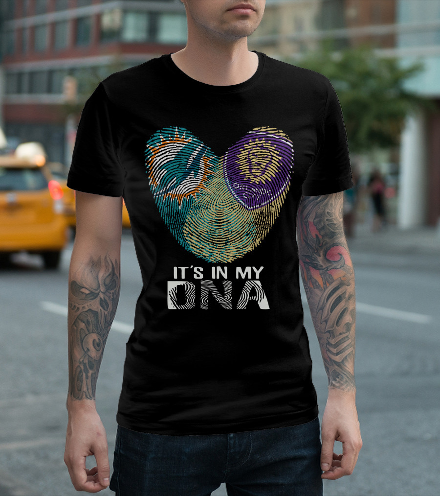 It's In My Dna Miami Dolphins Orlando City Sc T-Shirt