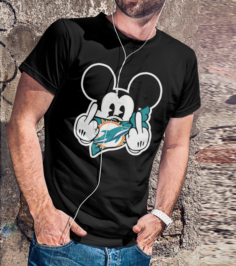 Miami Dolphins 63 Mickey Mouse T-Shirt