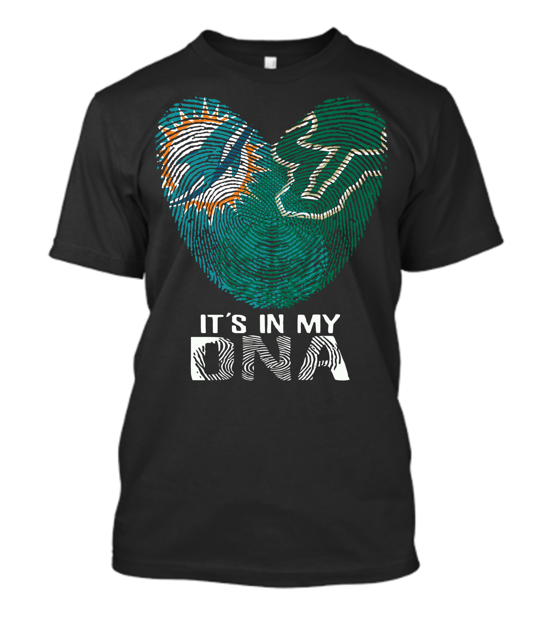 Miami Dolphins It's In My Dna Fingerprint T-Shirt