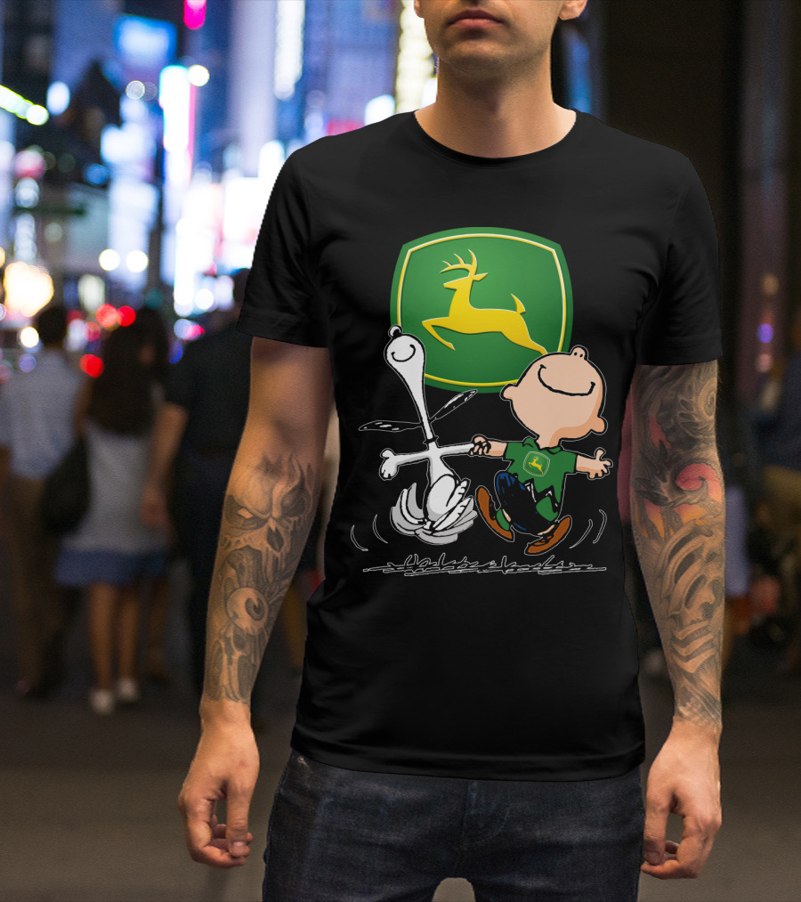 Snoopy Dance JD John Deere Peanuts T-Shirt