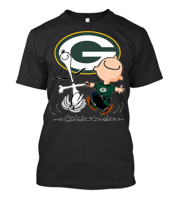 Snoopy And Charlie Brown Dancing Green Bay Packers T-Shirt