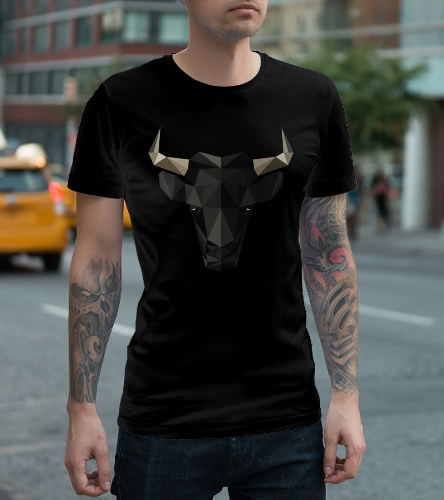 Polygonal Bull Head Geometry BullModernity T-Shirt