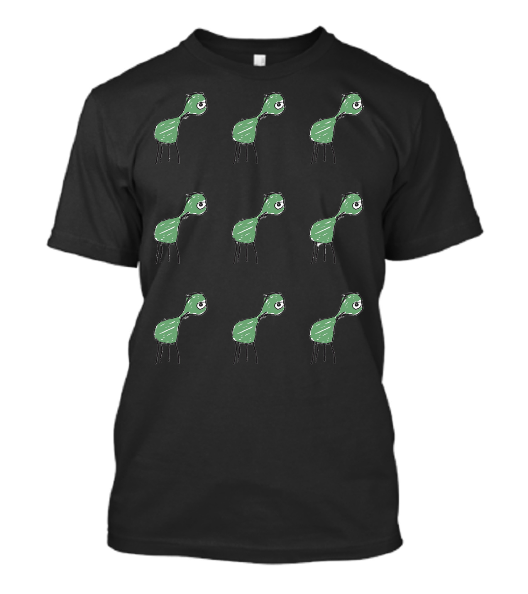 Sad Dinosaur Repeating Pattern Party T-Shirt
