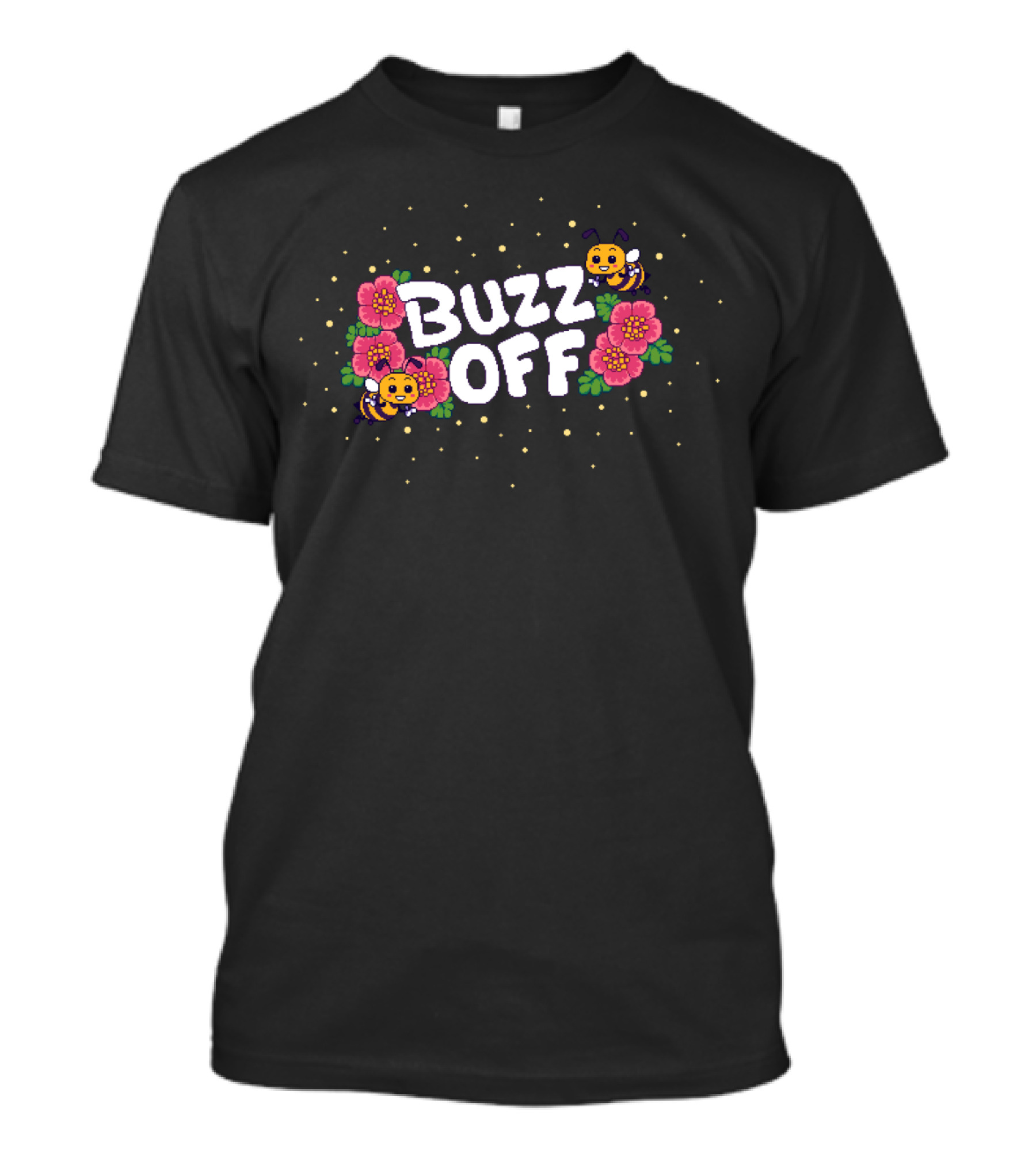 Buzz Off Cute Bees And Flowers T-Shirt
