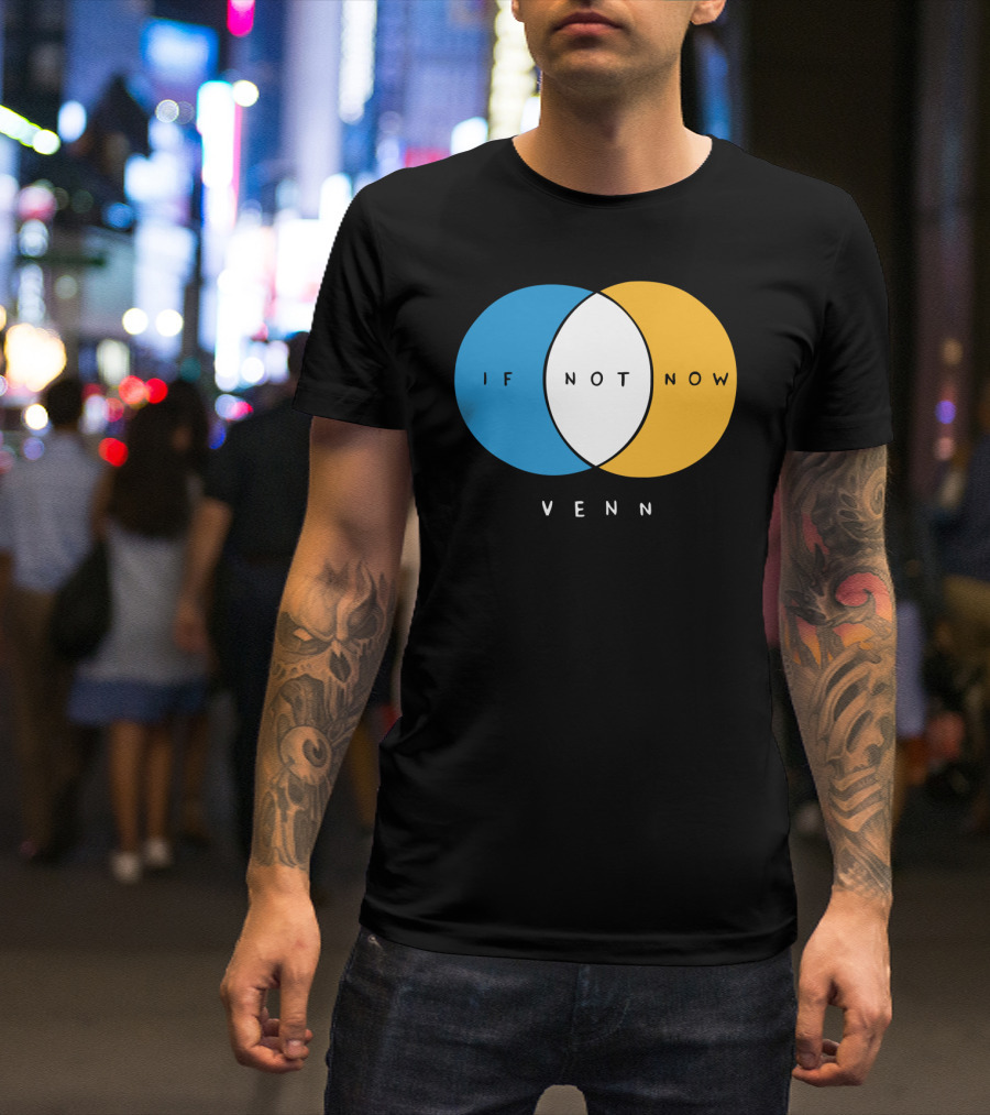 If Not Now Venn Diagram Blue Yellow Overlapping Circles T-Shirt
