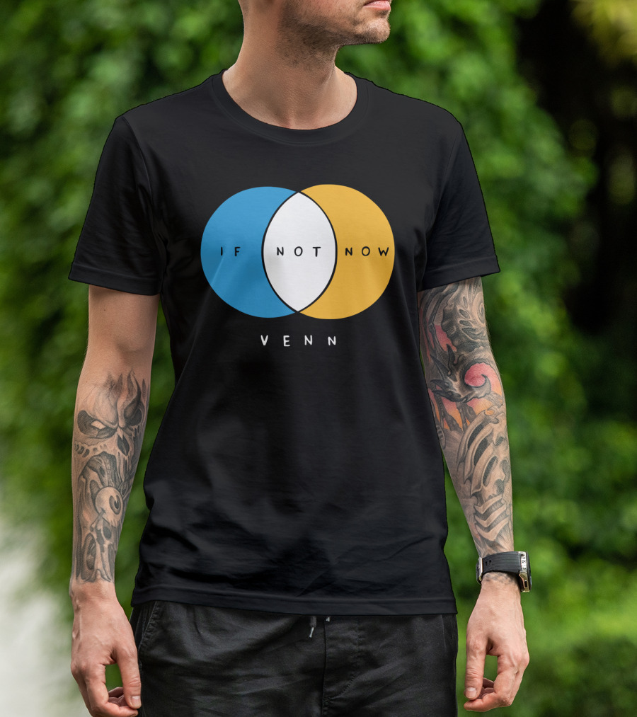 If Not Now Venn Diagram Blue Yellow Overlapping Circles T-Shirt