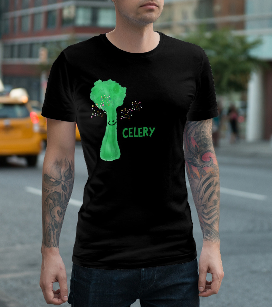 Celerybrate Good Life Punny Garden Happy Celery T-Shirt