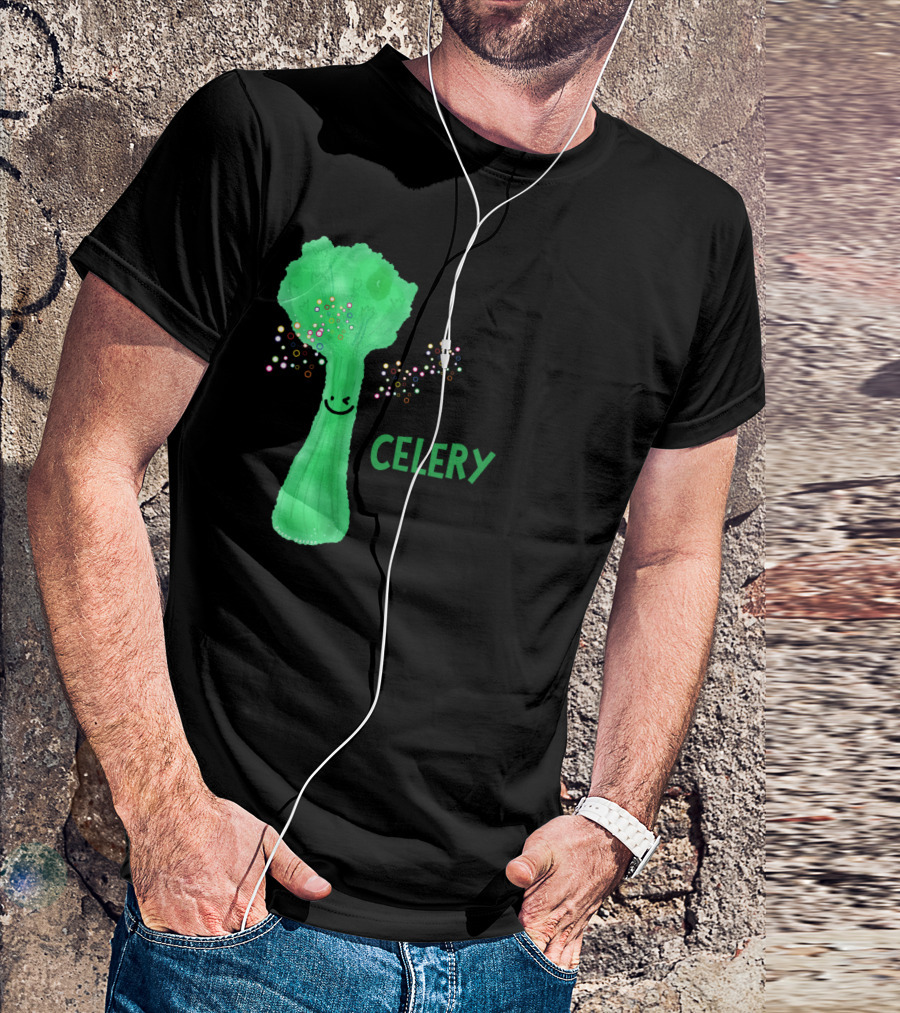 Celerybrate Good Life Punny Garden Happy Celery T-Shirt