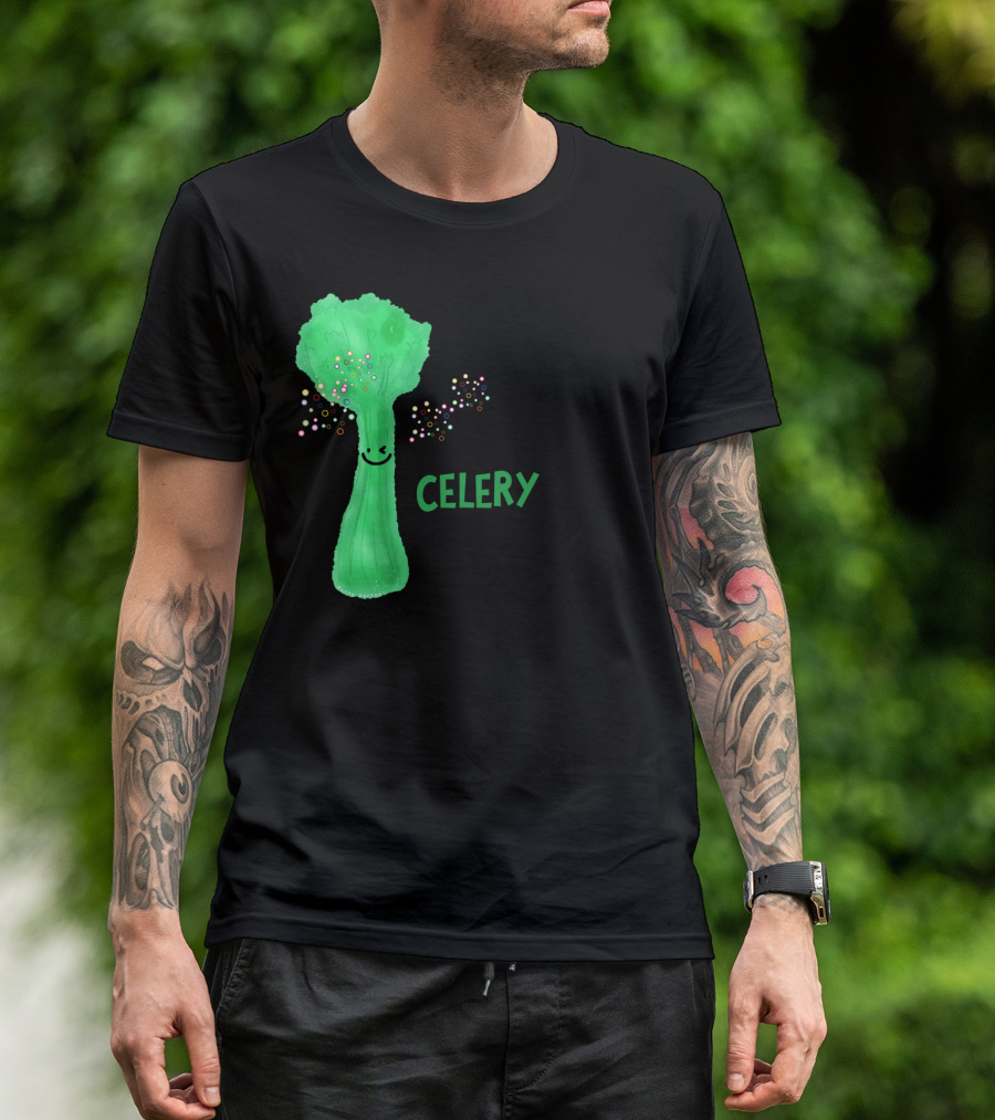 Celerybrate Good Life Punny Garden Happy Celery T-Shirt