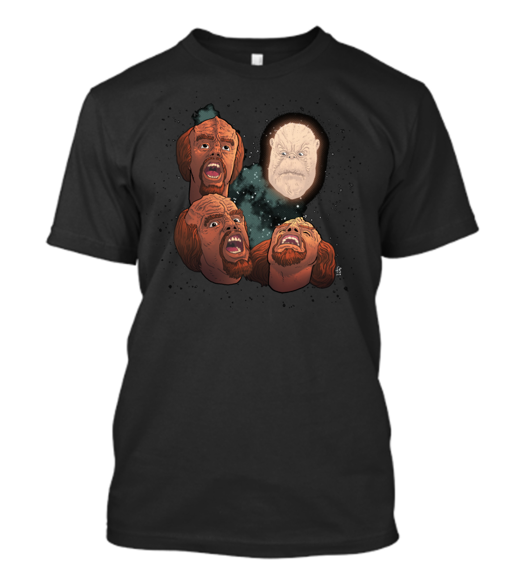 Worf Meets Morn Under Moonlit Skies Star Trek Fusion T-Shirt